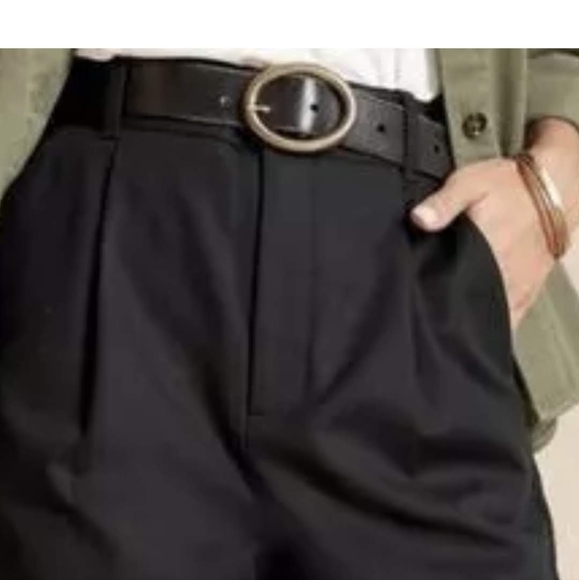 Banana Republic Factory Black Pleated Croped Pant Size 00P Nwt - Picture 2 of 6